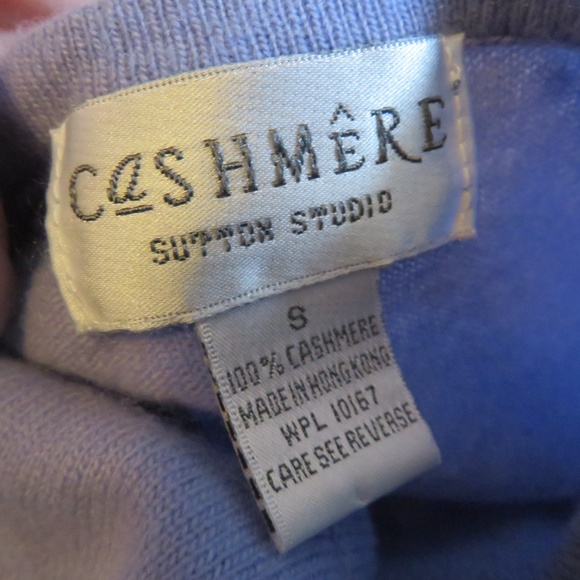 SUTTON STUDIO CASHMERE LILAC SWEATER SIZE-S* - Picture 5 of 5